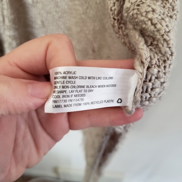 Knox Rose sequin with fringe open front oversized cardigan/wrap. Sz S - Picture 6 of 7